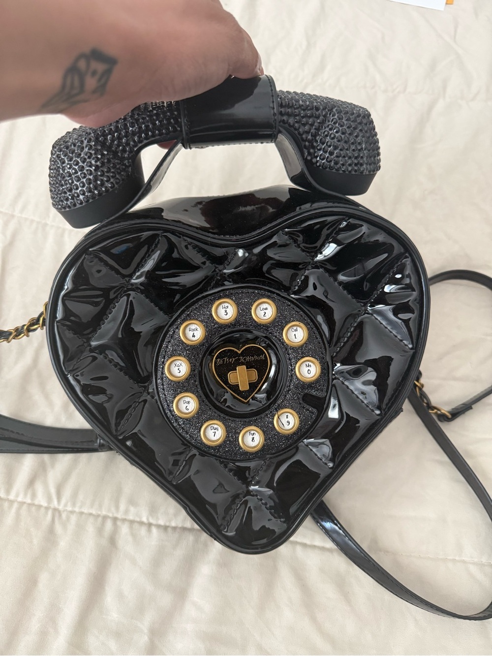 Betsey Johnson Heart Phone Bag